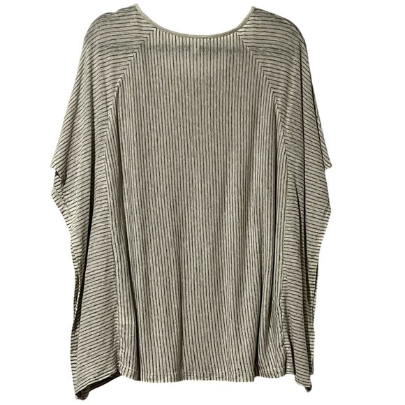Pure Jill Womens Striped Linen Modal Poncho Top 3X - Picture 4 of 9